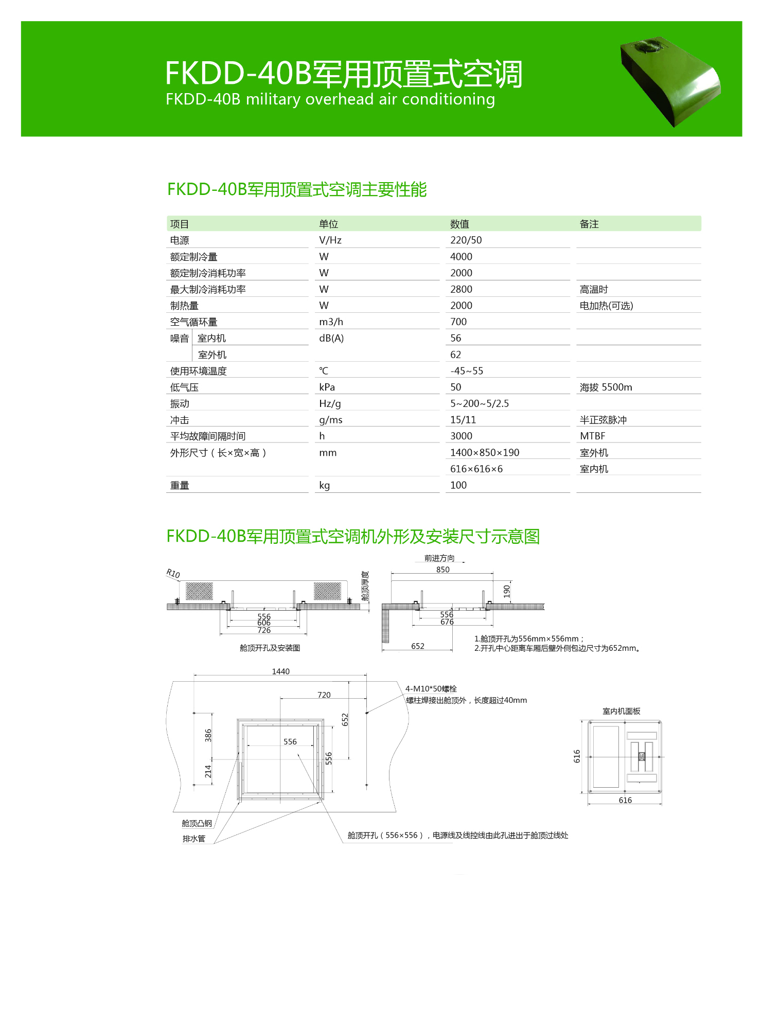 FKDD-40頂置空調